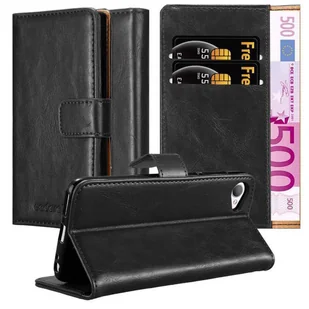 Etui Do HTC Desire 12 w Pokrowiec CZARNY GRAFIT Magnet Obudowa Ochronny Case Cover Cadorabo - Etui i futerały do telefonów - miniaturka - grafika 1