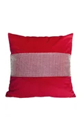Poszewki na poduszki - Poszewka 40x40 czerwona cyrkonie welurowa - miniaturka - grafika 1