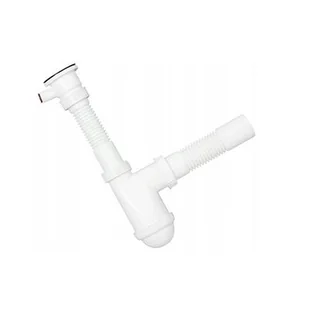 Syfon zlewozmywakowy 1-komorowy sitko metalowe uniwersalny z przyłączem pralka/zmywarka odpływ fi 50 XLEO - Syfony - miniaturka - grafika 1