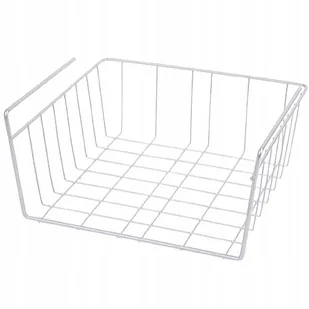 KOSZ KOSZYK METALOWY PODWIESZANY ORGANIZER POD PÓŁKĘ 30 X 26 X 14CM SZARY - Pojemniki kuchenne - miniaturka - grafika 1