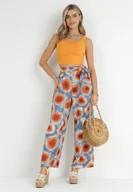 Spodnie damskie - Niebiesko-Czerwone Spodnie Elitea - miniaturka - grafika 1