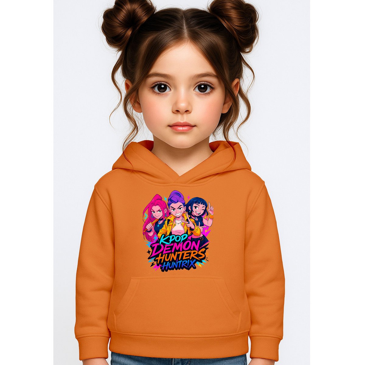 BLUZA DZIECIĘCA KPOP DEMON HUNTERS HUNTRIX 134-140 Z KAPTUREM BAWEŁNIANA