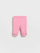 Spodnie i spodenki dla dziewczynek - Reserved - Kolarki z przeszyciami - różowy - miniaturka - grafika 1