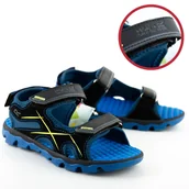 Buty dla chłopców - Sandały chłopięce Regatta Kota Drift czarne sportowe lekkie-33 - REGATTA - miniaturka - grafika 1