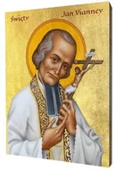 Ikony i obrazy sakralne - Ikona religijna święty Jan Vianney - miniaturka - grafika 1