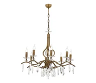 Lampy sufitowe - CLASSIC 8xE14/40W/230V lampa wisząca, brązowa - miniaturka - grafika 1