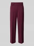 Spodnie damskie - Spodnie z prostą nogawką z mieszanki wiskozy - miniaturka - grafika 1