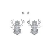 Kolczyki - Kolczyki Srebrne Jeleń Świętego Huberta - MEJK JEWELLERY - miniaturka - grafika 1