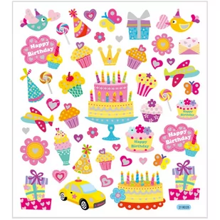 Naklejki ozdobne, Urodziny - Scrapbooking - miniaturka - grafika 1