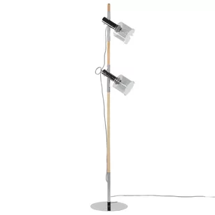 Beliani Lampa stojąca przydymione szkło szara 130 cm OWENS - Lampy stojące - miniaturka - grafika 1
