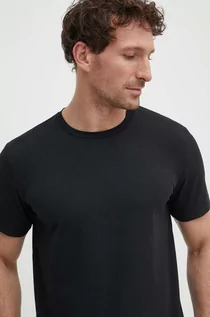Koszulki męskie - Geox t-shirt M4510K-T3098 męski kolor czarny gładki - grafika 1