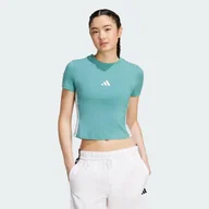 Koszulki sportowe damskie - Koszulka Essentials 3-Stripes Slim Baby - miniaturka - grafika 1