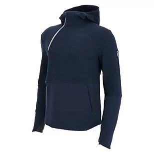 Macron Męska bluza z kapturem Athleisure Fcc Nyon z zamkiem 1/4, ciemnoniebieska bluza męska, M, NIEBIESKI, M - Bluzy męskie - miniaturka - grafika 1
