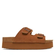 Klapki i japonki damskie - Klapki DeeZee DZ-C1 Brązowy - miniaturka - grafika 1