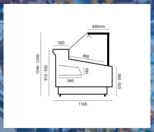 Lada chłodnicza WCh-8/1  3060 CARMEN DYNAMICZNA - Szafy i witryny chłodnicze - miniaturka - grafika 3