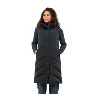 Kamizelki damskie - Damska kamizelka przedłużana Jack Wolfskin MARIENPLATZ VEST W phantom - XS - miniaturka - grafika 1