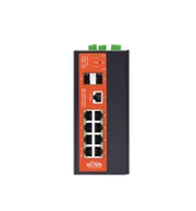 Switche - Wi-Tek WI-PMS310GF-ALIEN-I łącza sieciowe Zarządzany L2 Gigabit Ethernet (10/100/1000) Obsługa PoE Czarny, Pomarańczowy WI-PMS310GF-ALIEN-I - miniaturka - grafika 1