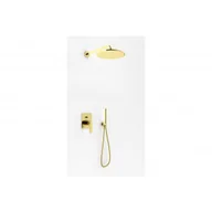 Zestawy prysznicowe - KOHLMAN QW220EGDBQ25 zestaw prysznicowy z deszczownicą 25cm GOLD BRUSHED - miniaturka - grafika 1