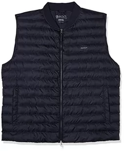 GANT Męska kurtka Light Padded Bomber Gilet, niebieski (Evening Blue), standardowa - Kurtki męskie - miniaturka - grafika 1