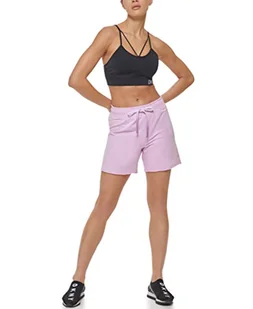 DKNY Sportowe logo damskie z ombre sznurkiem szorty, fioletowe, małe - Spodenki damskie - miniaturka - grafika 1