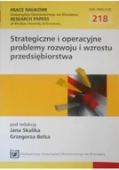 Ekonomia - Strategiczne i operacyjne problemy rozwoju i wzrostu przedsiębiorstwa - miniaturka - grafika 1