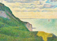 Plakaty - Plakat Georges Seurat pejzaż nadmorski neoimpresjonizm - miniaturka - grafika 1