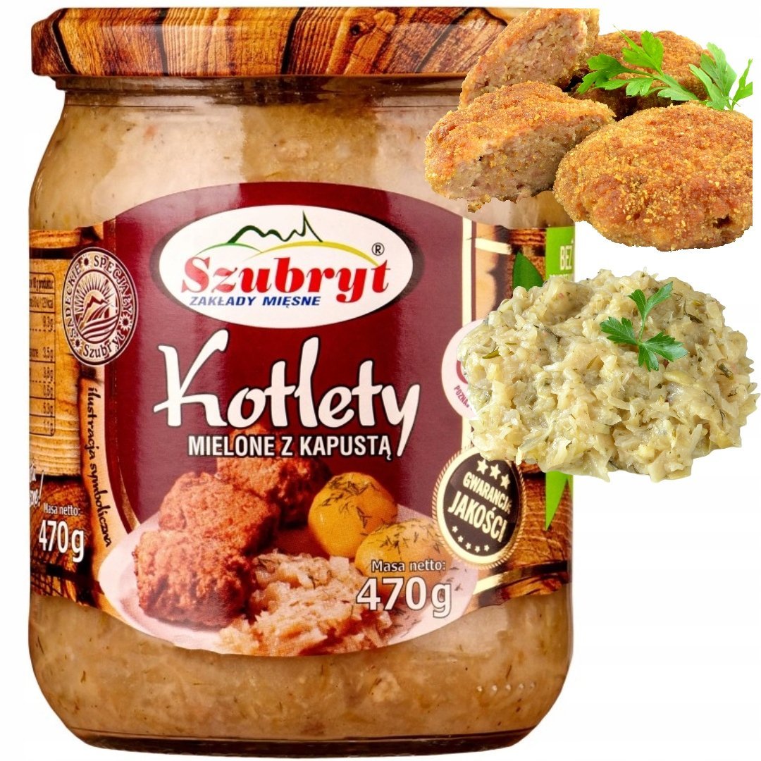Kotlety mielone z kapustą Szubryt, trwałe, smaczne i sycące danie w 5 min.