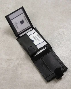 Mały, skórzany portfel męski na zatrzask — Always Wild - Portfele - miniaturka - grafika 6