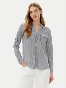 Vero Moda Koszula Bumpy 10275283 Granatowy Regular Fit - Koszule damskie - miniaturka - grafika 1