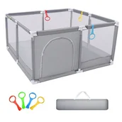 Łóżeczka i kojce - Kojec dla dzieci Suchy basen, plac zabaw 130x130 cm torba pokrowiec uchwyty - miniaturka - grafika 1