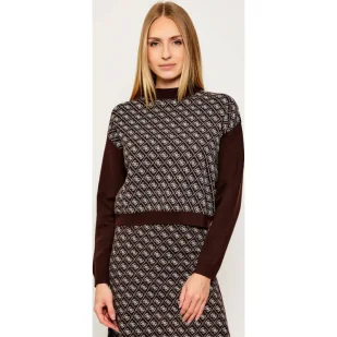 GUESS Półgolf AUBREY Loose fit z dodatkiem wełny - Swetry damskie - miniaturka - grafika 1