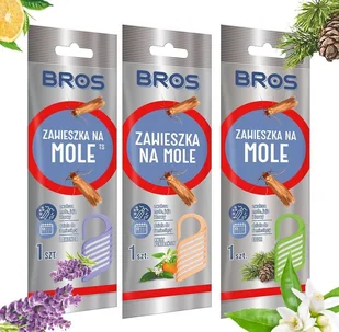 Bros Zestaw 3x BROS zawieszka na mole lawendowa, cedrowa, kwiat pomarańczy - Zwalczanie i odstraszanie szkodników - miniaturka - grafika 1