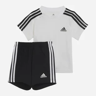 Komplet chłopięcy letni (koszulka + spodenki) Adidas Essentials Sport Set H65817 86 Biały/Czarny (4065424189874) - Dresy i komplety dla chłopców - miniaturka - grafika 1