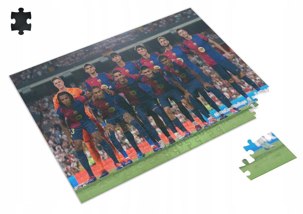 Puzzle LAMINE YAMAL LEWANDOWSKI BARCA A3 252 el z Nadrukiem IMIĘ Pudełko 12
