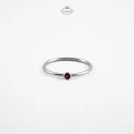 Pierścionki - Pierścionek z rubinem na wymiar - srebro - miniaturka - grafika 1