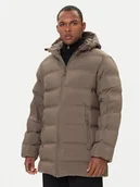 Kurtki męskie - Calvin Klein Kurtka puchowa LV04LD516G Beżowy Regular Fit - miniaturka - grafika 1