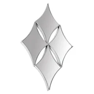 Lustra - Alexandra House Living Metalowe srebrne lustro ścienne 5 x 67 x 44 cm - miniaturka - grafika 1