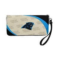 Torebki damskie - Littlearth NFL Carolina Panthers Curve Zip Organizer portfel, czarny, 20 cm x 10 cm x 2,5 cm - miniaturka - grafika 1