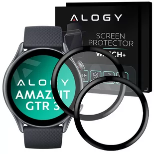 2x Elastyczne Szkło 3D Alogy do Xiaomi Amazfit GTR 3 Black - Akcesoria do smartwatchy - miniaturka - grafika 1