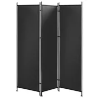 Parawany - 3-panelowy składany parawan pokojowy 160 x 170 cm czarny NARNI - miniaturka - grafika 1