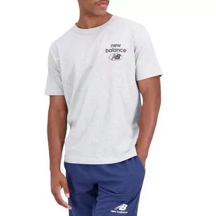 Koszulka New Balance MT31518AG - szara - Koszulki męskie - miniaturka - grafika 1