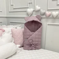 Rożki i beciki - ROŻEK MIŚ PIKOWANY SZARA LAWENDA - miniaturka - grafika 1