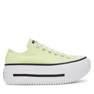 Trampki damskie - Trampki Converse Chuck Taylor All Star Lift Double Stack Platform A16283C Żółty - miniaturka - grafika 1