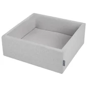 Suche baseny - KiddyMoon Suchy basen kwadratowy jasnoszary 90x30cm/BEZkulek Zabawka basen piankowy - miniaturka - grafika 1