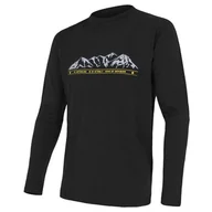 Koszulki sportowe męskie - Koszulka męska Sensor Merino Wool PT Góry dł.r. Rozmiar: XL / Kolor: czarny - miniaturka - grafika 1