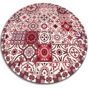 Dywany - Uniwersalny dywan okrągły winylowy portugalskie kafelki fi120 cm - miniaturka - grafika 1