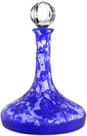 Karafki - Kryształowa karafka ręcznie grawerowana cobalt - miniaturka - grafika 1