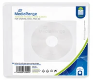 Pudełka i akcesoria na płyty CD - MediaRange BOX69-50 opakowania na płyty CD Etui kieszeniowe 1 dysków Półprzezroczysty, Biały BOX69-50 - miniaturka - grafika 1