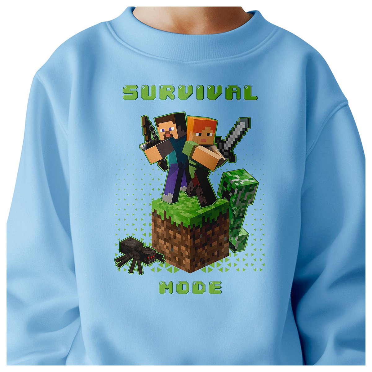 BLUZA DZIECIĘCA MINECRAFT 122-128 DLA DZIEWCZYNKI CHŁOPCA JAKOŚĆ