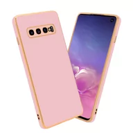 Etui i futerały do telefonów - Pokrowiec Do Samsung Galaxy S10 4G Etui w Glossy Róż - Złoto TPU Silikonowe Obudowa Case Cover Cadorabo - miniaturka - grafika 1
